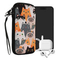 kwmobile Handytasche für Smartphones - Handy Tasche Hülle Cover Case Schutzhülle - Vögel Ast - 15,2 x 8,3 cm Innenmaße
