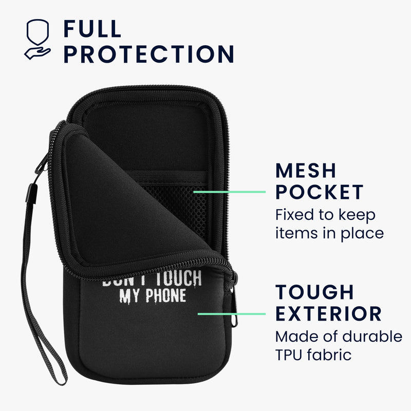 kwmobile Handytasche für Smartphones - Handy Tasche Hülle Cover Case Schutzhülle - Vögel Ast - 15,2 x 8,3 cm Innenmaße