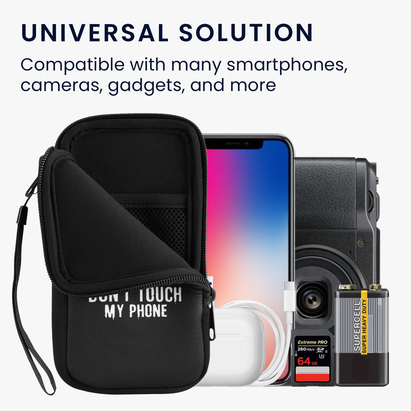 kwmobile Handytasche für Smartphones - Handy Tasche Hülle Cover Case Schutzhülle - Vögel Ast - 15,2 x 8,3 cm Innenmaße