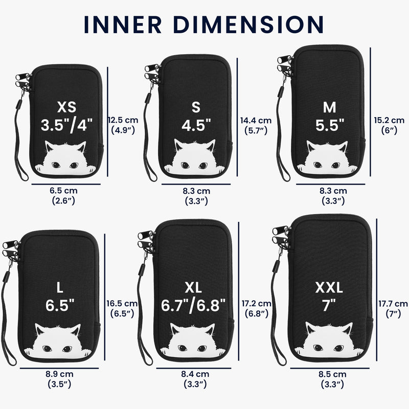 kwmobile Handytasche für Smartphones - Handy Tasche Hülle Cover Case Schutzhülle - Vögel Ast - 15,2 x 8,3 cm Innenmaße