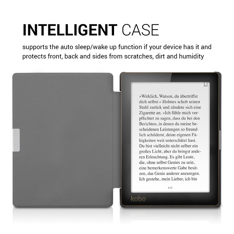 kwmobile Schutzhülle für Kobo Aura Edition 1 Hülle - eReader Flip Case mit Auto Sleep Funktion