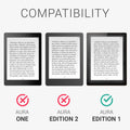 kwmobile Schutzhülle für Kobo Aura Edition 1 Hülle - eReader Flip Case mit Auto Sleep Funktion