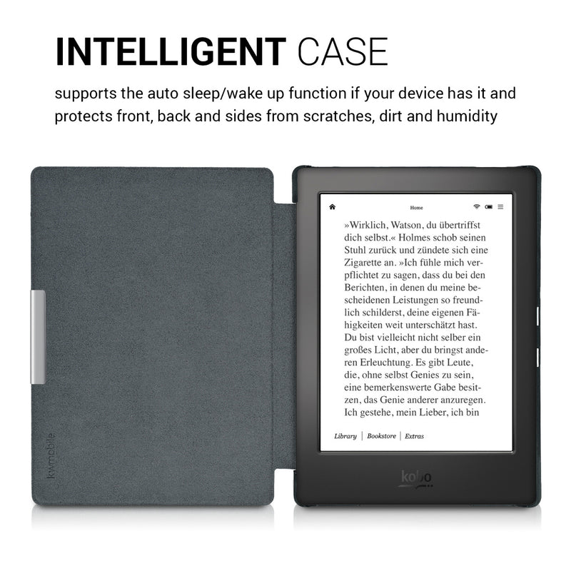 kwmobile Schutzhülle für Kobo Aura H2O Edition 1 Hülle - eReader Flip Case mit Auto Sleep Funktion
