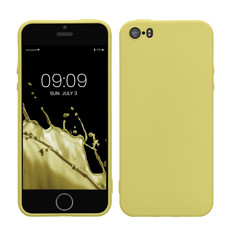 kwmobile Handyhülle für Apple iPhone SE (1.Gen 2016) / iPhone 5 / iPhone 5S Hülle - Kabelloses Laden - Schutzhülle Cover