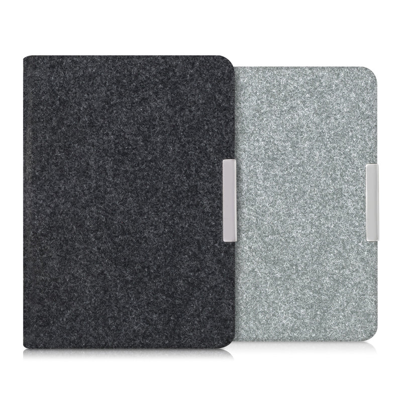 kwmobile Hülle kompatibel mit Tolino Shine (2013) - Filz Stoff eReader Schutzhülle Cover Case - Dunkelgrau Dunkelgrau  