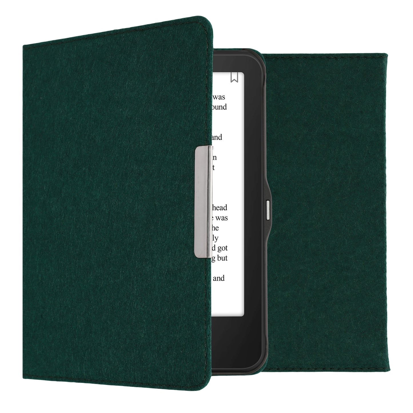 kwmobile Hülle kompatibel mit Tolino Vision 1 / 2 / 3 / 4 HD - Filz Stoff eReader Schutzhülle Cover Case - Petrol Petrol  