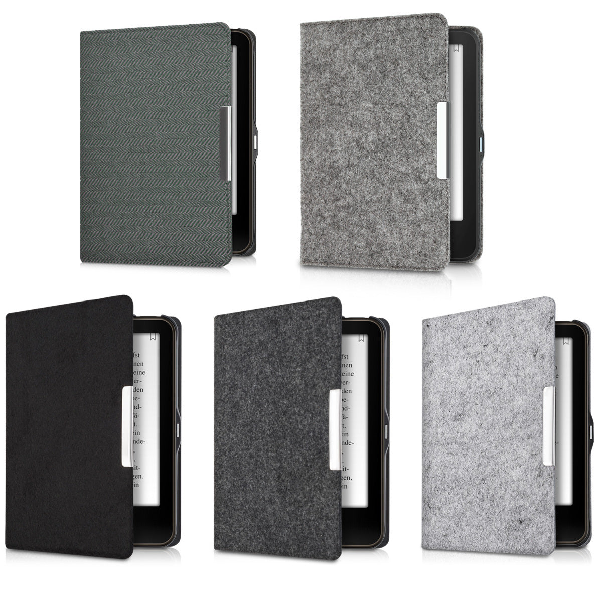 kwmobile Hülle kompatibel mit Tolino Vision 1 / 2 / 3 / 4 HD eReader Schutzhülle Cover Case