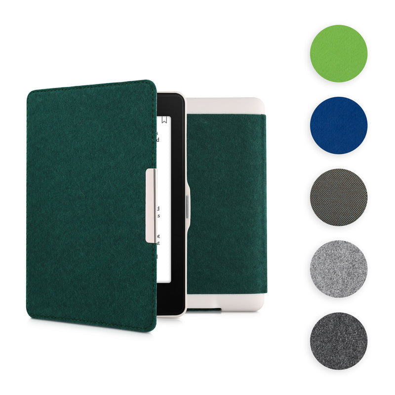 kwmobile Hülle kompatibel mit Amazon Kindle Paperwhite - Filz Stoff eReader Schutzhülle Cover Case (für Modelle bis 2017) - Hellgrau Hellgrau  