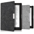 kwmobile Hülle kompatibel mit Kobo Aura Edition 1 - Filz Stoff eReader Schutzhülle Cover Case - Dunkelgrau Dunkelgrau  