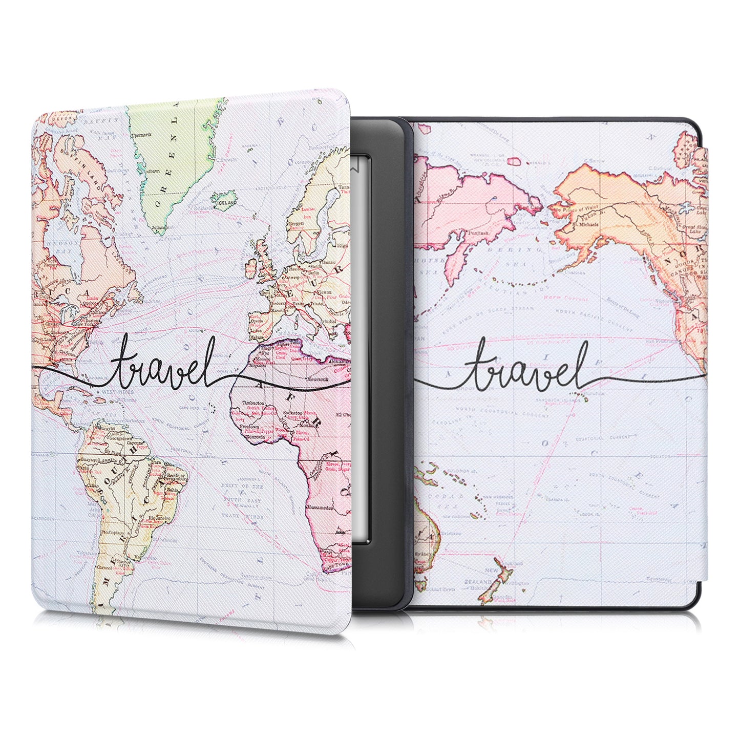 kwmobile Schutzhülle für Kobo Glo HD / Touch 2.0 Hülle - eReader Flip Case mit Auto Sleep Funktion - Galaxie Baum Wiese