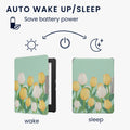 kwmobile Schutzhülle für Kobo Glo HD / Touch 2.0 Hülle - eReader Flip Case mit Auto Sleep Funktion - Galaxie Baum Wiese