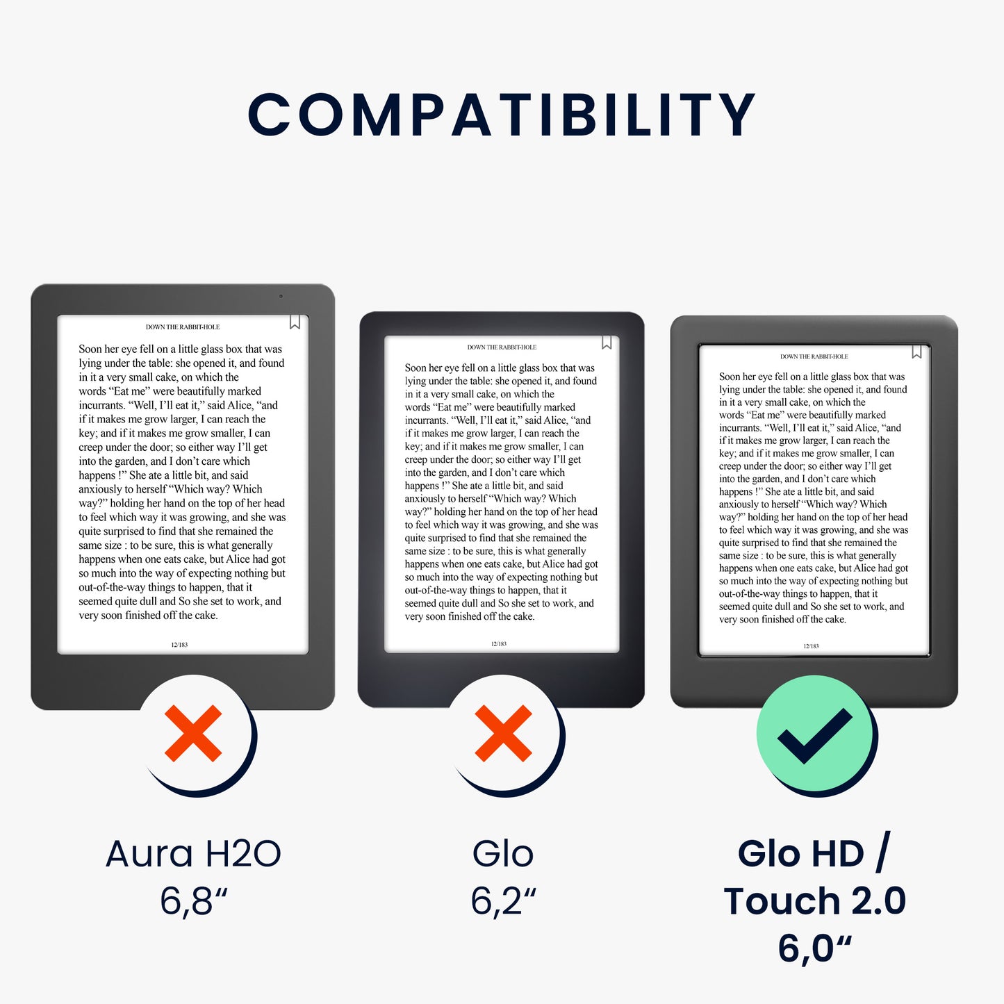 kwmobile Schutzhülle für Kobo Glo HD / Touch 2.0 Hülle - eReader Flip Case mit Auto Sleep Funktion - Galaxie Baum Wiese