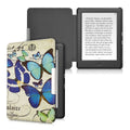 kwmobile Schutzhülle für Kobo Glo HD / Touch 2.0 Hülle - eReader Flip Case mit Auto Sleep Funktion - Schmetterlinge Vintage