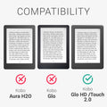 kwmobile Schutzhülle für Kobo Glo HD / Touch 2.0 Hülle - eReader Flip Case mit Auto Sleep Funktion - Schmetterlinge Vintage