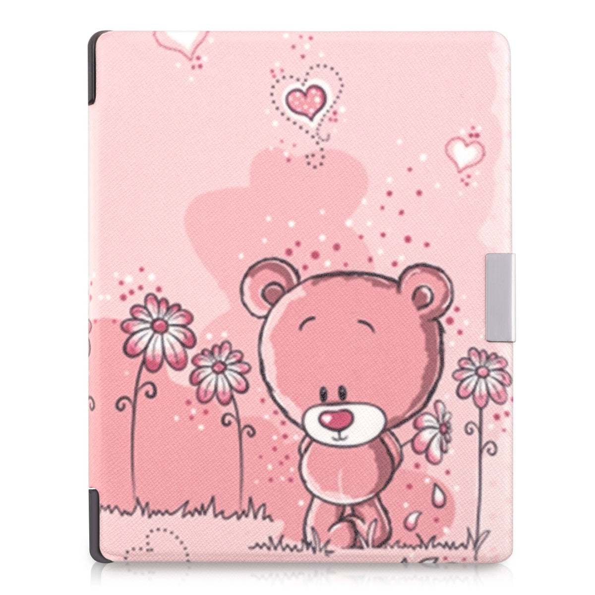 kwmobile Schutzhülle für Kobo Aura Edition 1 Hülle - eReader Flip Case mit Auto Sleep Funktion - Eule Schlaf mit Braun Mintgrün