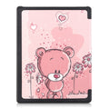 kwmobile Schutzhülle für Kobo Aura Edition 1 Hülle - eReader Flip Case mit Auto Sleep Funktion - Eule Schlaf mit Braun Mintgrün