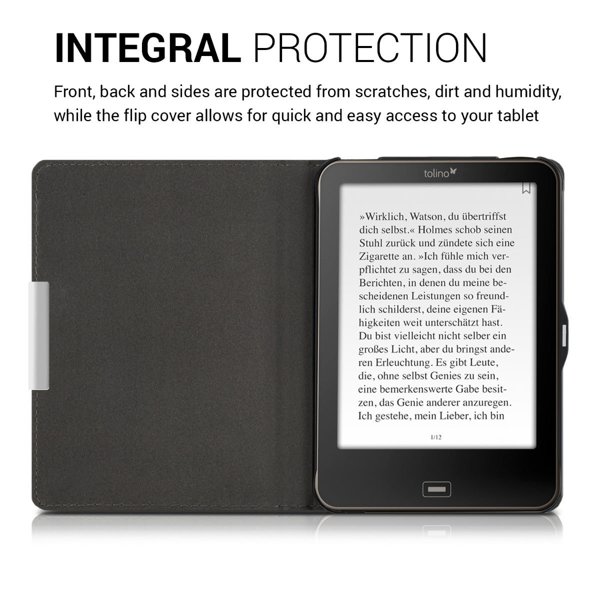 kwmobile Hülle kompatibel mit Tolino Vision 1 / 2 / 3 / 4 HD eReader Schutzhülle Cover Case