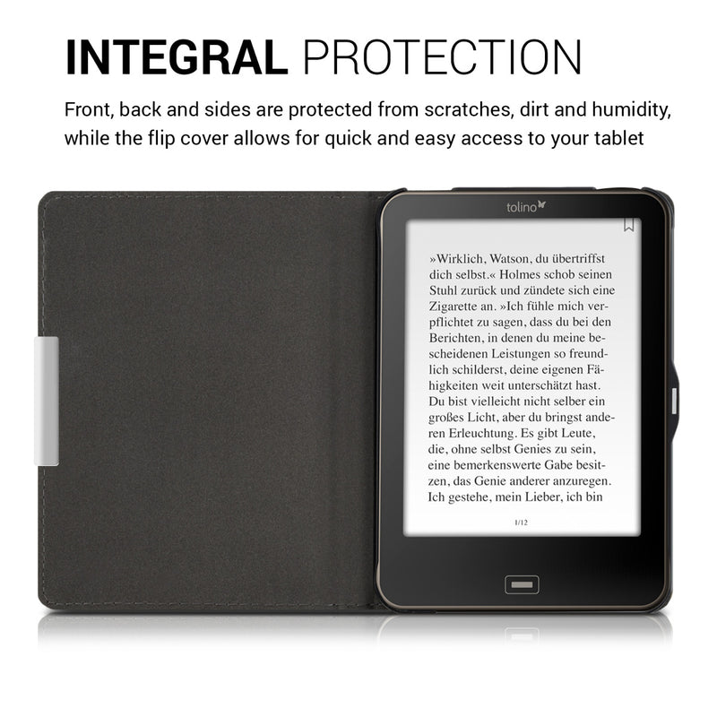 kwmobile Hülle kompatibel mit Tolino Vision 1 / 2 / 3 / 4 HD eReader Schutzhülle Cover Case