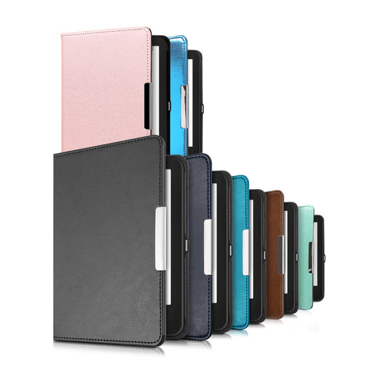 kwmobile Klapphülle kompatibel mit Tolino Shine 2 HD Hülle - eReader Case aus Kunstleder - Cover - Schwarz Schwarz  
