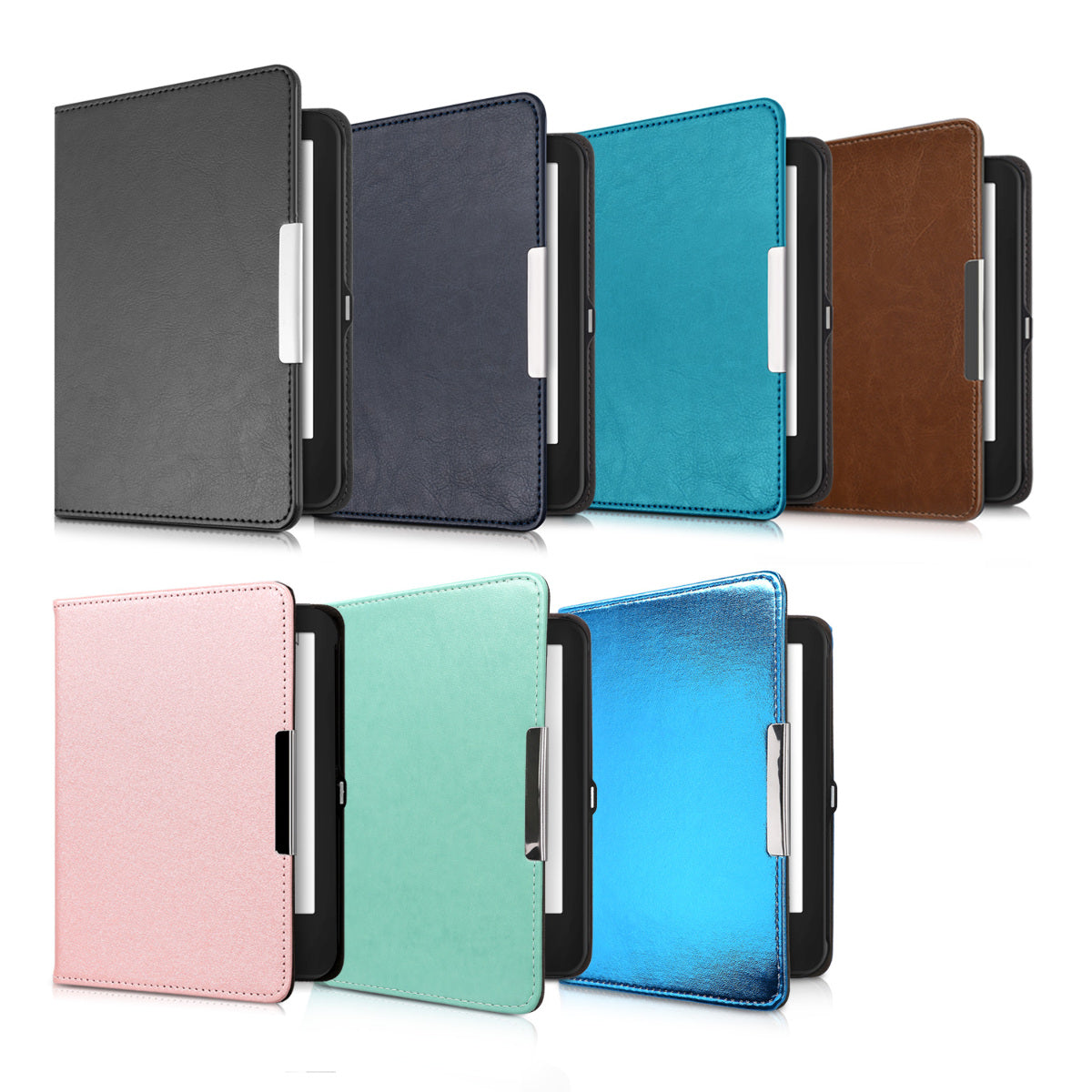 kwmobile Klapphülle kompatibel mit Tolino Shine 2 HD Hülle - eReader Case aus Kunstleder - Cover