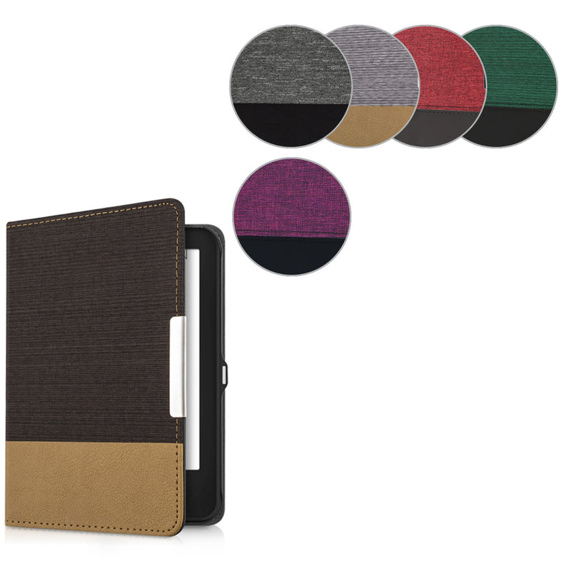 kwmobile Hülle kompatibel mit Tolino Shine 2 HD - Canvas eReader Schutzhülle Cover Case - Dunkelblau Schwarz Dunkelblau  