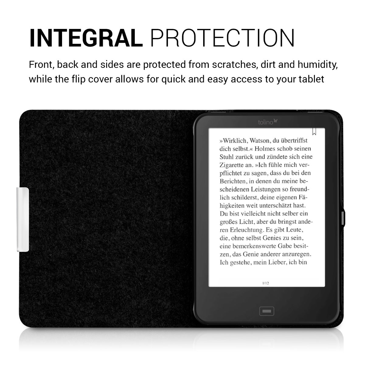 kwmobile Hülle kompatibel mit Tolino Shine 2 HD eReader Schutzhülle Cover Case
