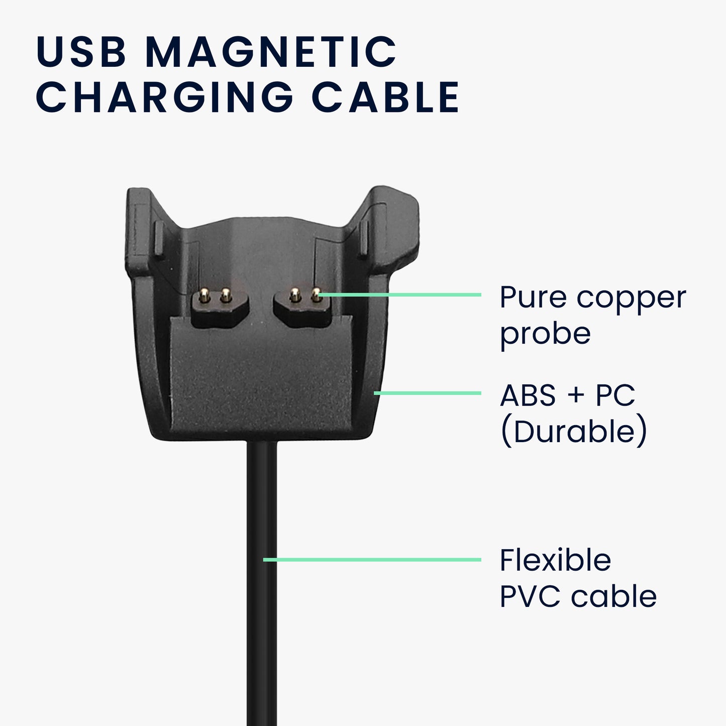 kwmobile USB Kabel Charger kompatibel mit Garmin Vivosmart HR Plus/Approach X40 Ladekabel Smart Watch Ersatzkabel Fitnesstracker Aufladekabel