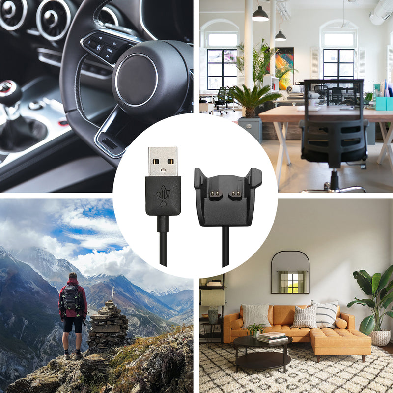 kwmobile USB Kabel Charger kompatibel mit Garmin Vivosmart HR Plus/Approach X40 Ladekabel Smart Watch Ersatzkabel Fitnesstracker Aufladekabel