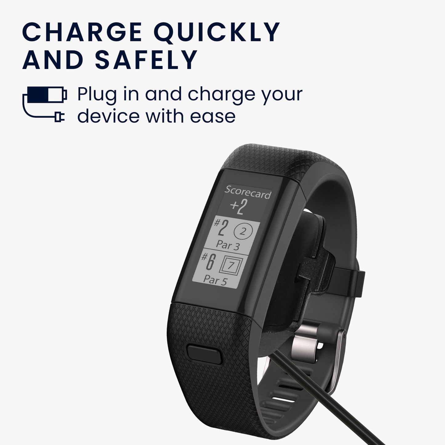 kwmobile USB Kabel Charger kompatibel mit Garmin Vivosmart HR Plus/Approach X40 Ladekabel Smart Watch Ersatzkabel Fitnesstracker Aufladekabel