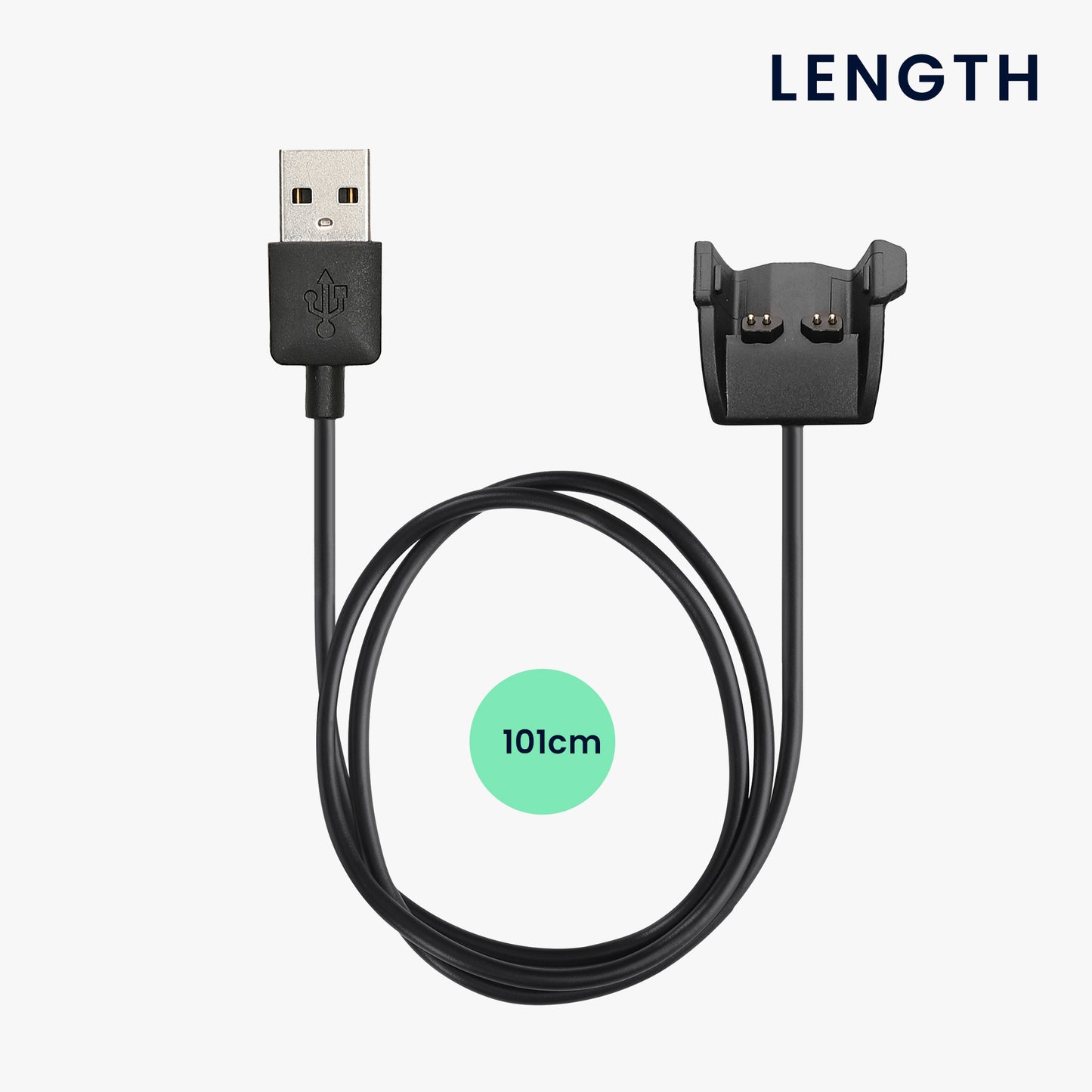 kwmobile USB Kabel Charger kompatibel mit Garmin Vivosmart HR Plus/Approach X40 Ladekabel Smart Watch Ersatzkabel Fitnesstracker Aufladekabel