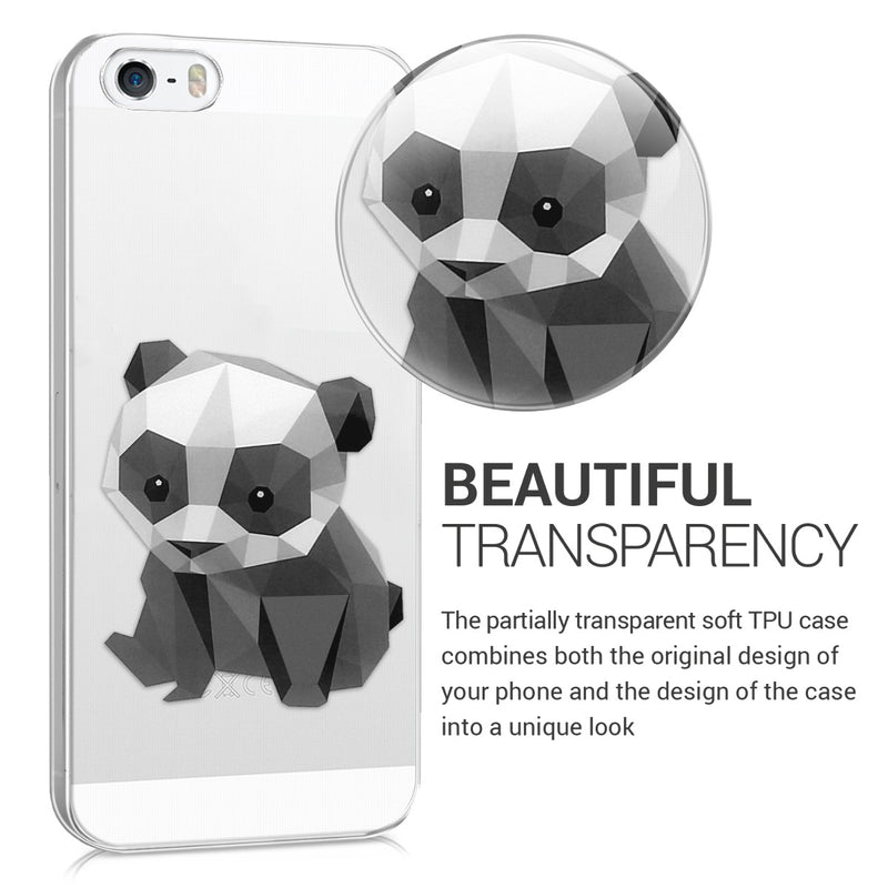 kwmobile Case kompatibel mit Apple iPhone SE (1.Gen 2016) / iPhone 5 / iPhone 5S - Hülle Silikon transparent