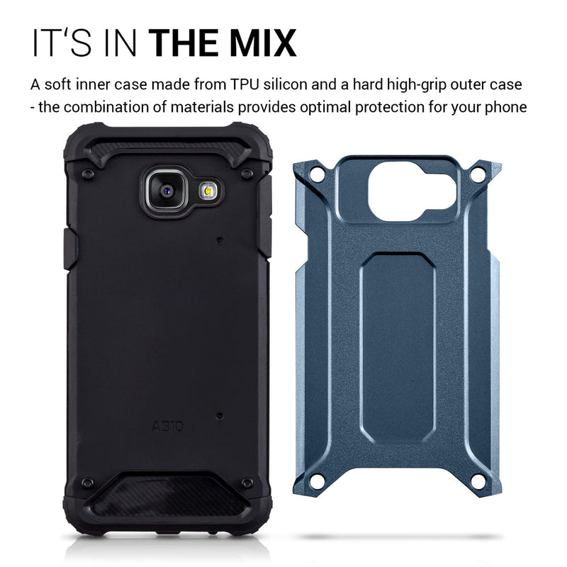 kwmobile Hülle kompatibel mit Samsung Galaxy A3 (2016) - Hybrid Handy Cover Handyhülle Case Schutzhülle