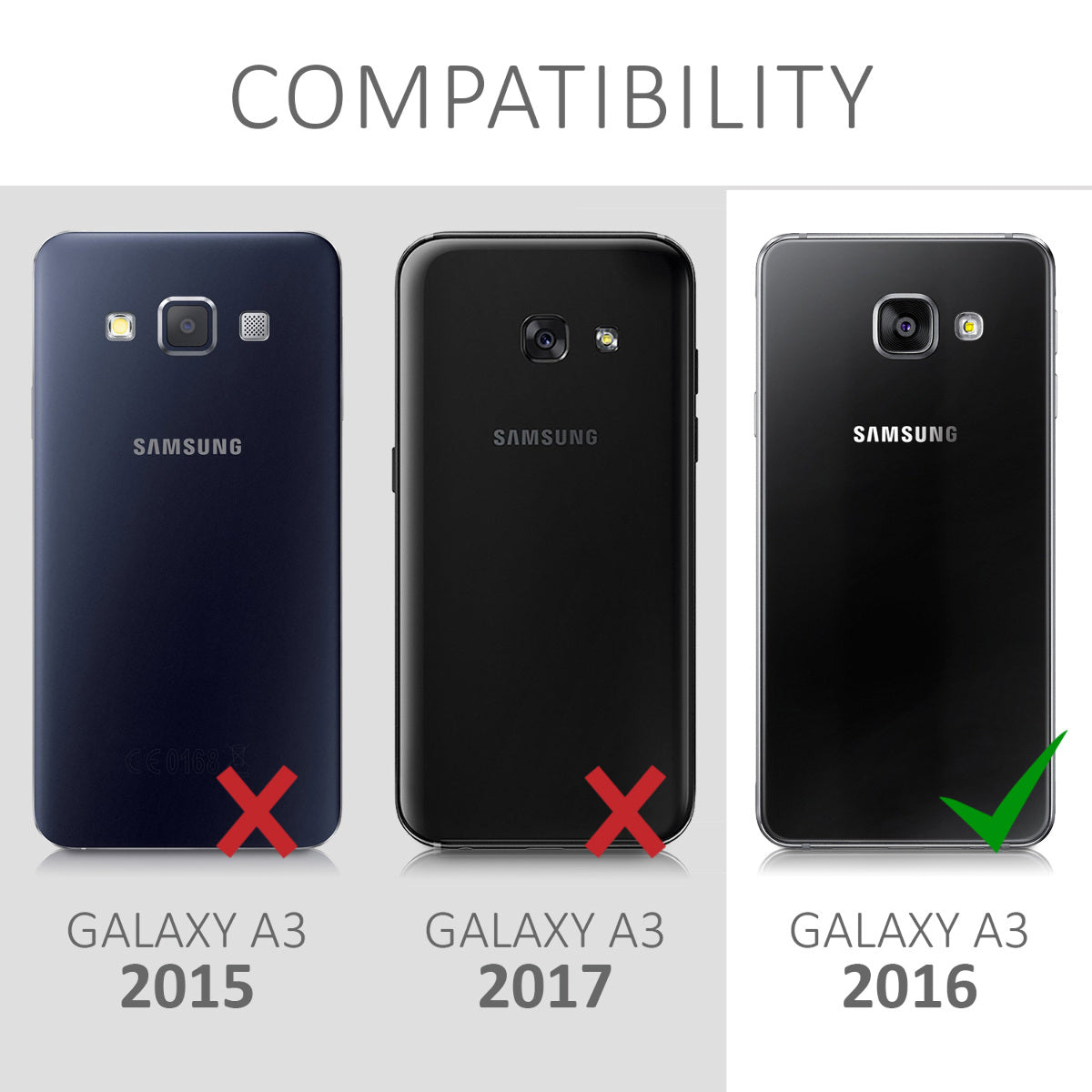 kwmobile Hülle kompatibel mit Samsung Galaxy A3 (2016) - Hybrid Handy Cover Handyhülle Case Schutzhülle