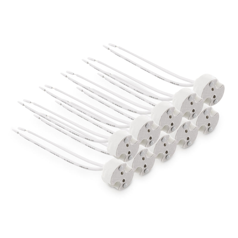 10x GU5.3 Fassung mit Kabel 12V