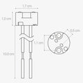 10x GU5.3 Fassung mit Kabel 12V