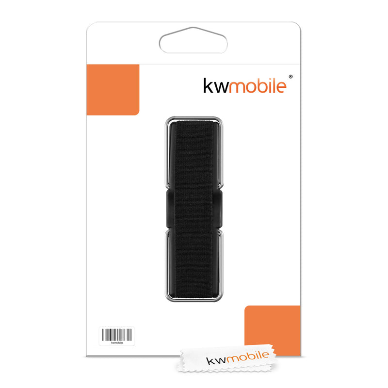 kwmobile Smartphone Fingerhalter Griff Halter mit Ständer Selbstklebende Handy Fingerhalterung kompatibel mit iPhone Samsung Sony Handys