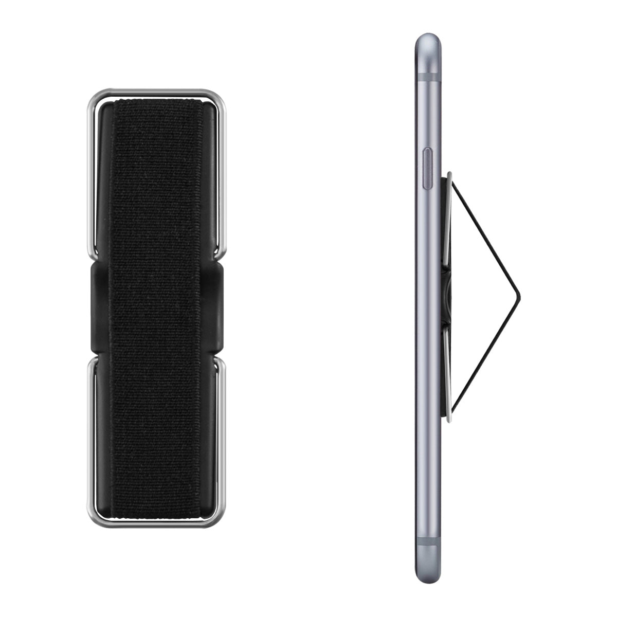 kwmobile Smartphone Fingerhalter Griff Halter mit Ständer Selbstklebende Handy Fingerhalterung kompatibel mit iPhone Samsung Sony Handys