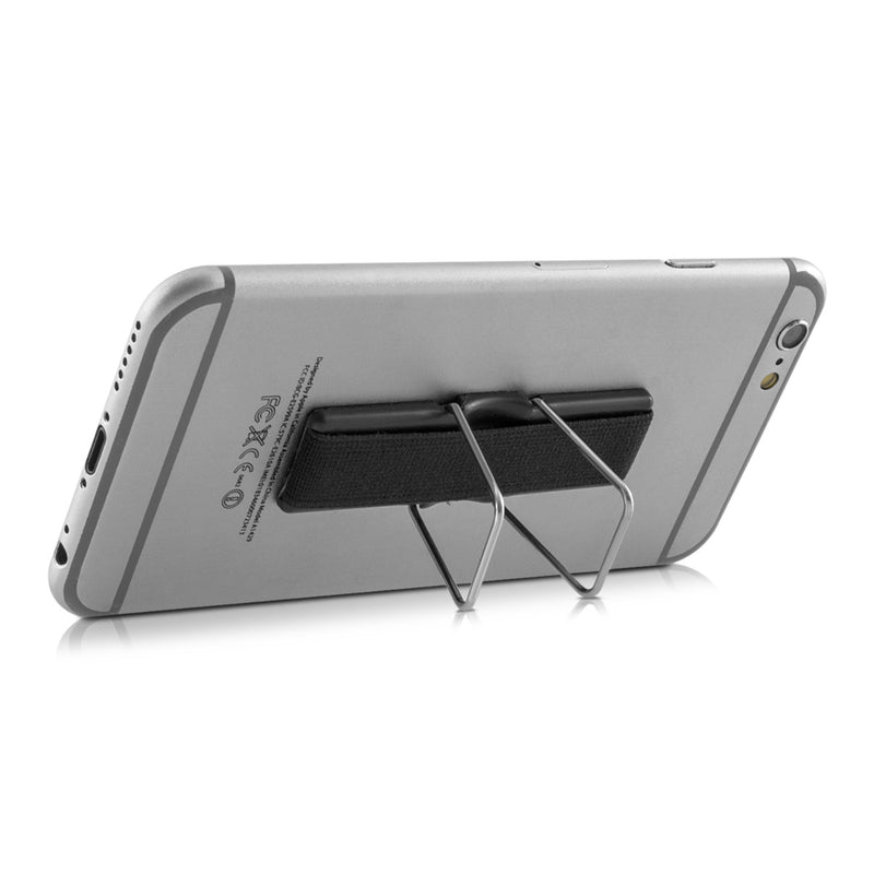kwmobile Smartphone Fingerhalter Griff Halter mit Ständer Selbstklebende Handy Fingerhalterung kompatibel mit iPhone Samsung Sony Handys