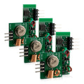 3x kwmobile 433 MHz Sender Empfänger Funk Modul für Arduino und Raspberry Pi - Wireless Transmitter Module Grün  