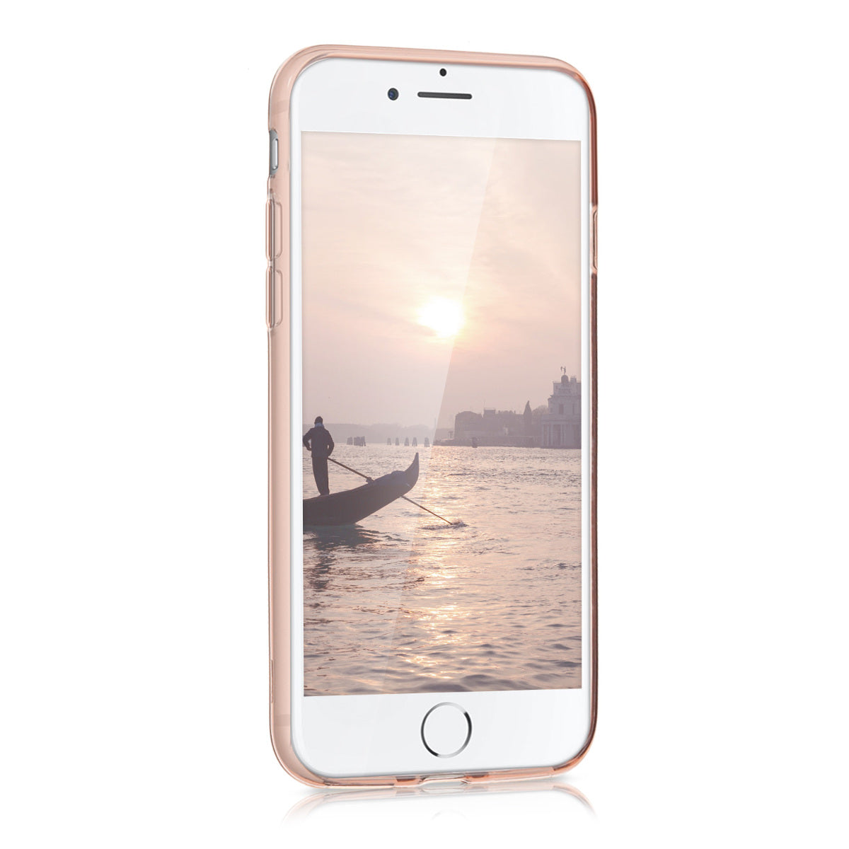 kwmobile Hülle kompatibel mit Apple iPhone SE (2022) / iPhone SE (2020) / iPhone 8 / iPhone 7 - Silikon Handyhülle transparent - Handy Case