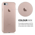 kwmobile Hülle kompatibel mit Apple iPhone SE (2022) / iPhone SE (2020) / iPhone 8 / iPhone 7 - Silikon Handyhülle transparent - Handy Case