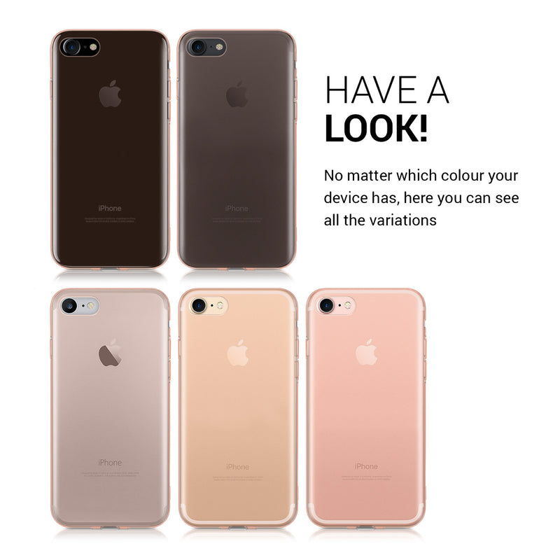 kwmobile Hülle kompatibel mit Apple iPhone SE (2022) / iPhone SE (2020) / iPhone 8 / iPhone 7 - Silikon Handyhülle transparent - Handy Case