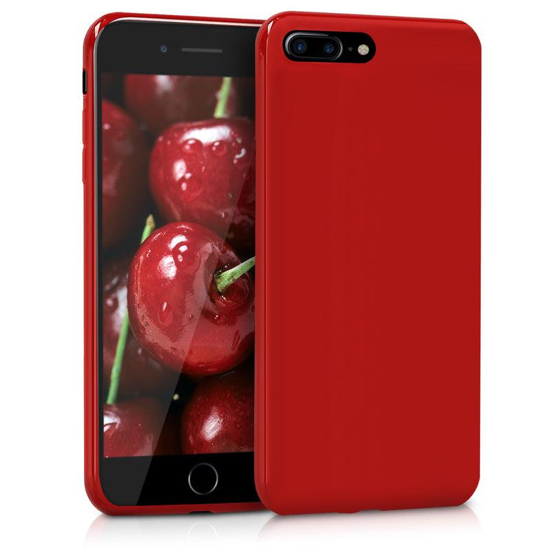 TPU Hülle für Apple iPhone 7 Plus / iPhone 8 Plus in Rot matt