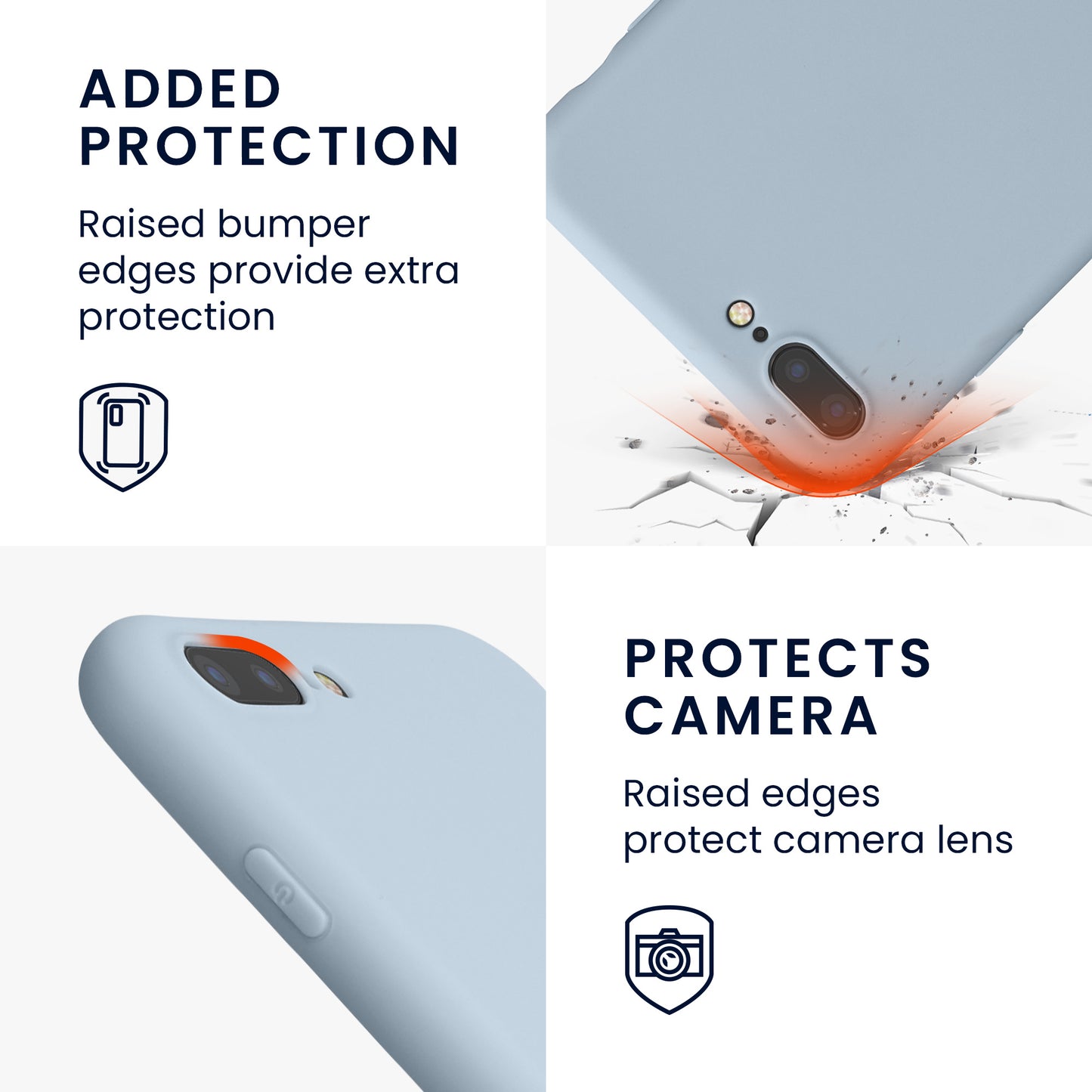 TPU Hülle für Apple iPhone 7 Plus / iPhone 8 Plus in Rot matt