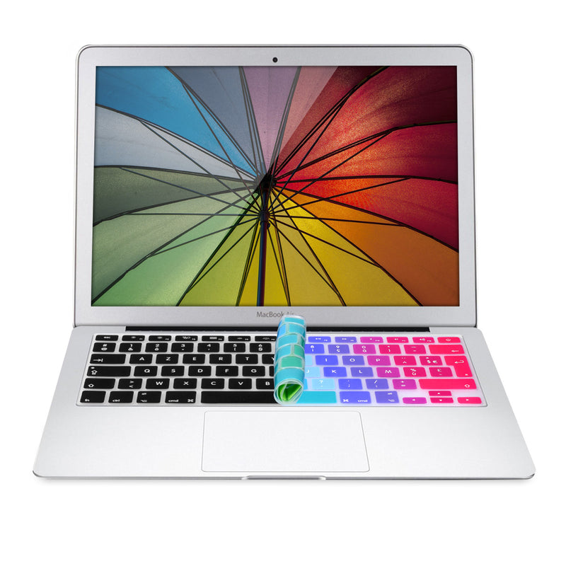 kwmobile Silikon Tastaturschutz AZERTY (Frankreich, Belgien) kompatibel mit Apple MacBook Air 13''/Pro Retina 13''/15'' (bis Mitte 2016) A1369, A1466, A1502, A1425, A1398
