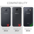 kwmobile Hülle kompatibel mit Samsung Galaxy J5 (2016) DUOS - Handyhülle mit Kartenfächern