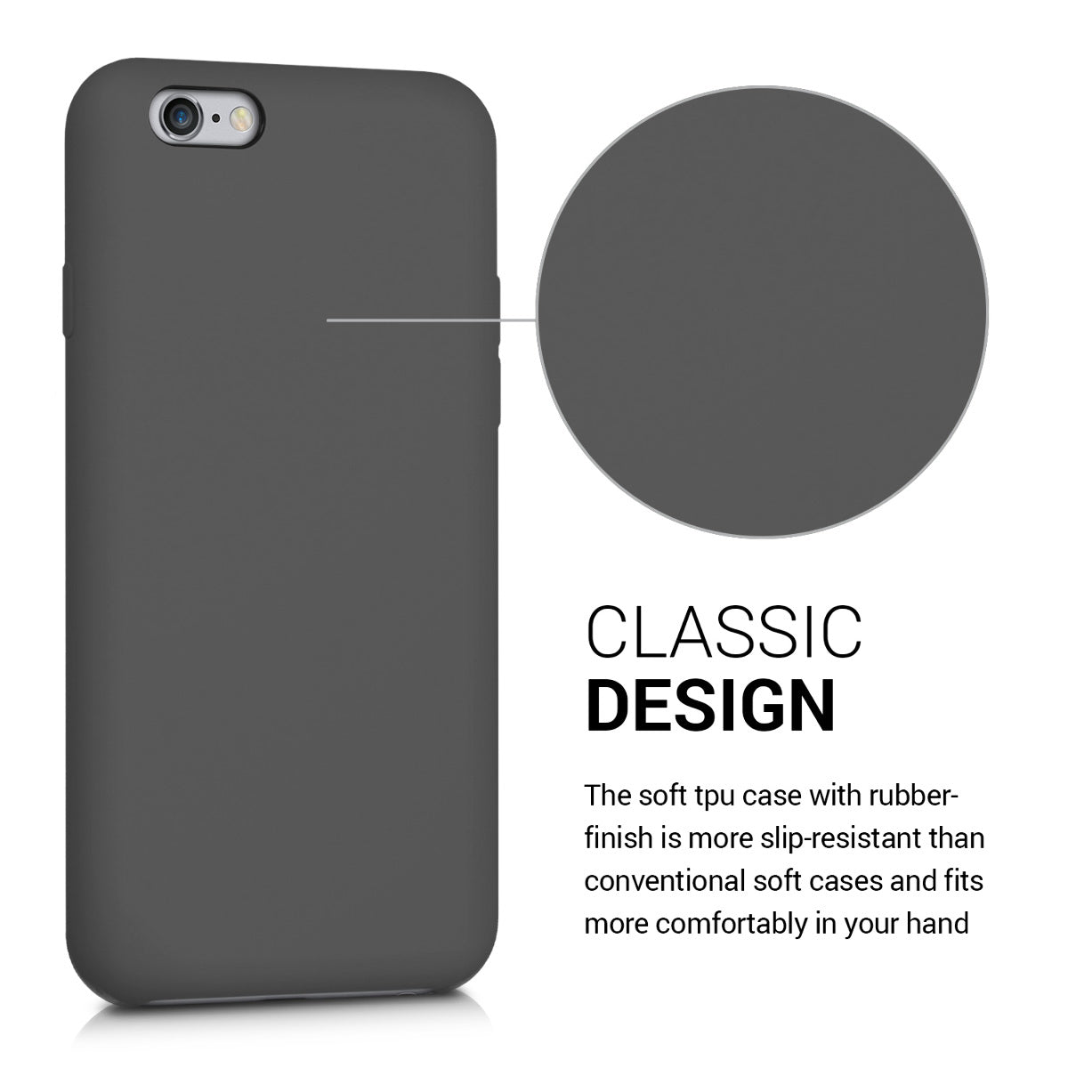 kwmobile Handyhülle für Apple iPhone 6 / 6S Hülle - Case Silikon - Kabelloses Laden - Schutzhülle Cover