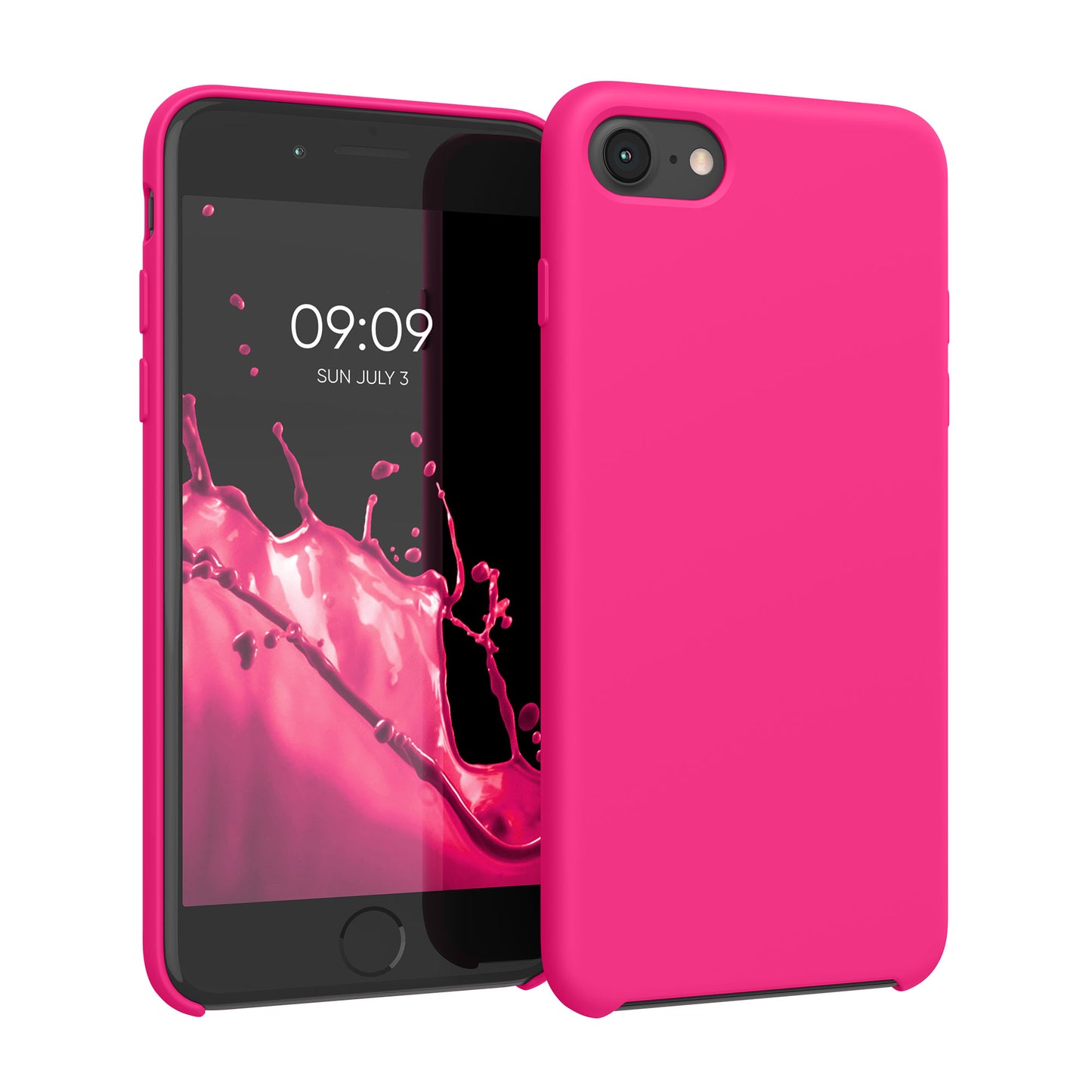 kwmobile Handyhülle für Apple iPhone SE (2022 / 2020) / iPhone 8 / 7 Hülle - Case Silikon - Kabelloses Laden - Schutzhülle Cover