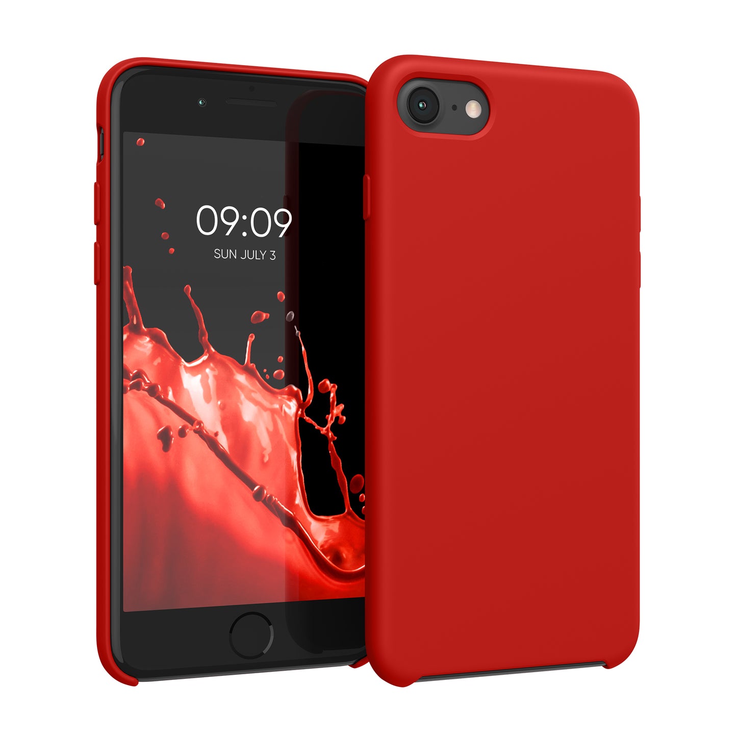 kwmobile Handyhülle für Apple iPhone SE (2022 / 2020) / iPhone 8 / 7 Hülle - Case Silikon - Kabelloses Laden - Schutzhülle Cover