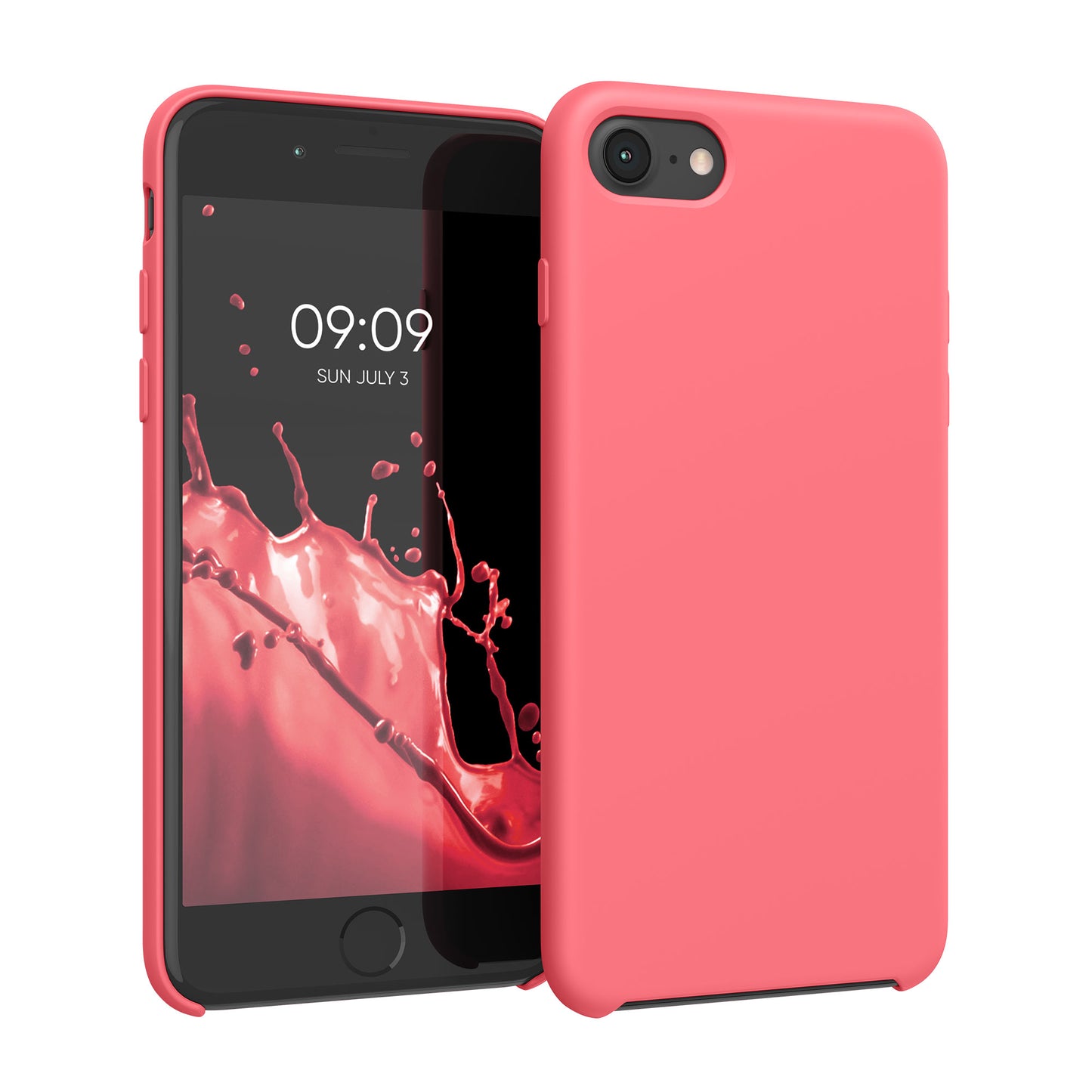 kwmobile Handyhülle für Apple iPhone SE (2022 / 2020) / iPhone 8 / 7 Hülle - Case Silikon - Kabelloses Laden - Schutzhülle Cover